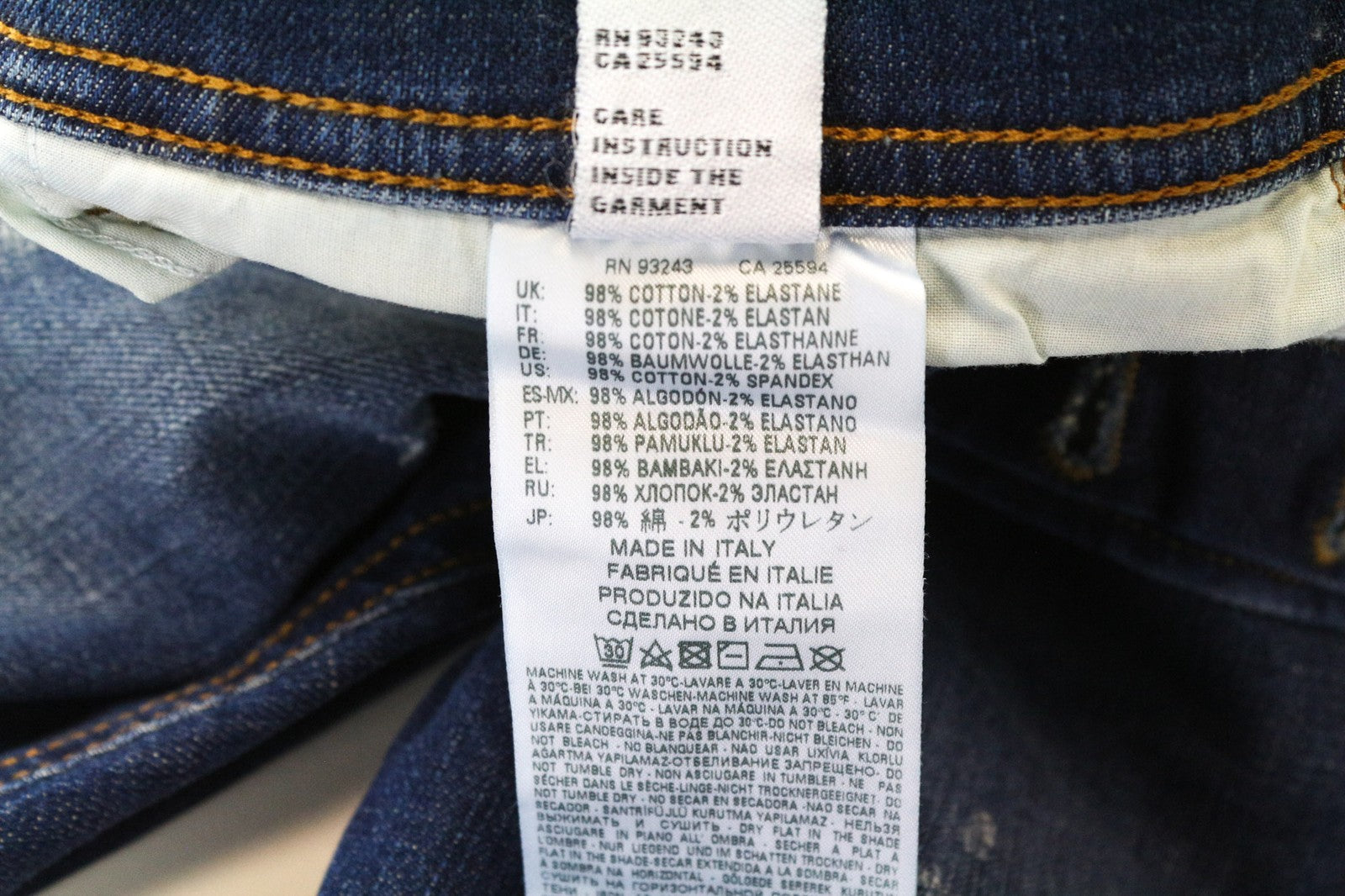 DIESEL Tepphar 084TX Men's Jeans W28/L32 Blue Carrot Slim Cotton Stretch Ripped