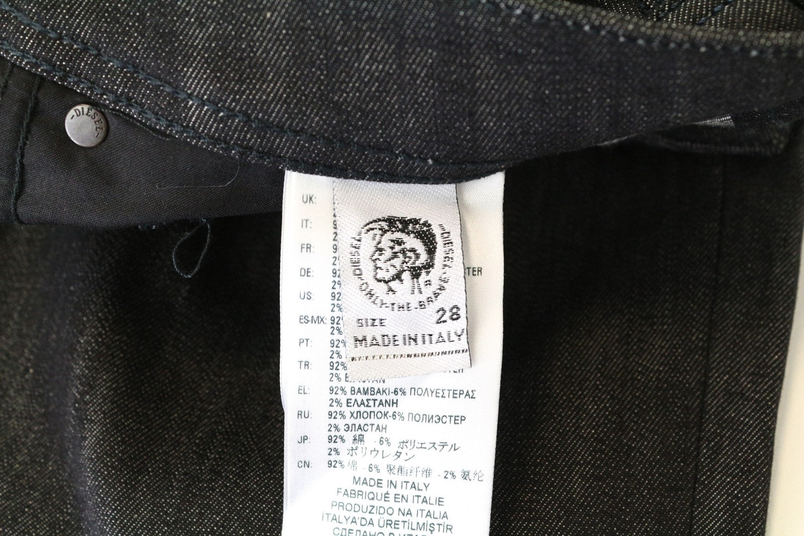 DIESEL Sleenker-X 084AT Men's Jeans W28/L32 Dark Blue Skinny Slim Stretch Cotton