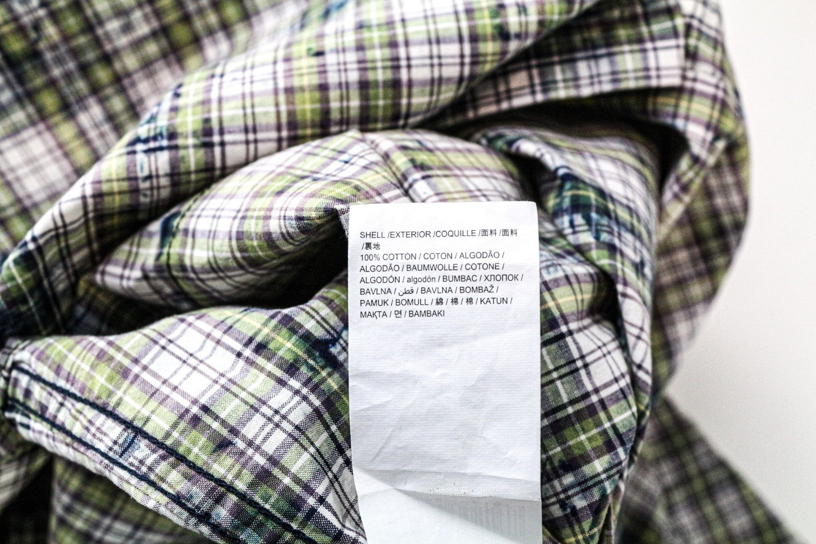 DESIGUAL Leo Men's Shirt S Slim Checked Green Blue Snaps Pure Cotton Pattern