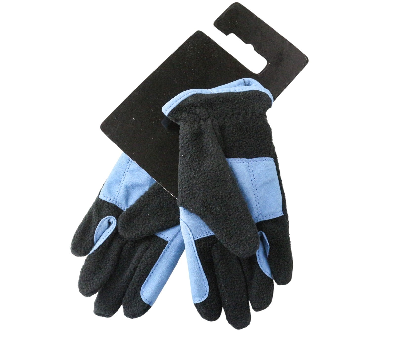 RIDERS TREND Men's Riding Gloves S Black Blue Kids Fleece Stretch Horse Unisex