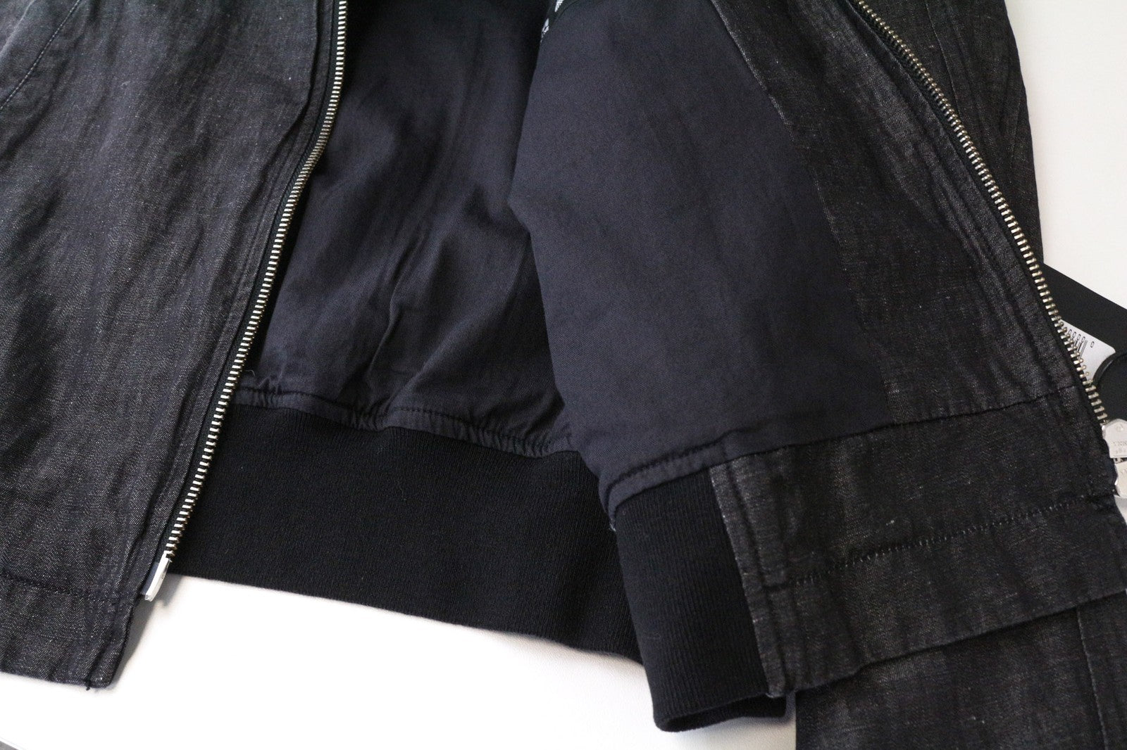 RICHMOND Men's Jacket IT48 Black High Neck Linen Cotton Blend Designer Style