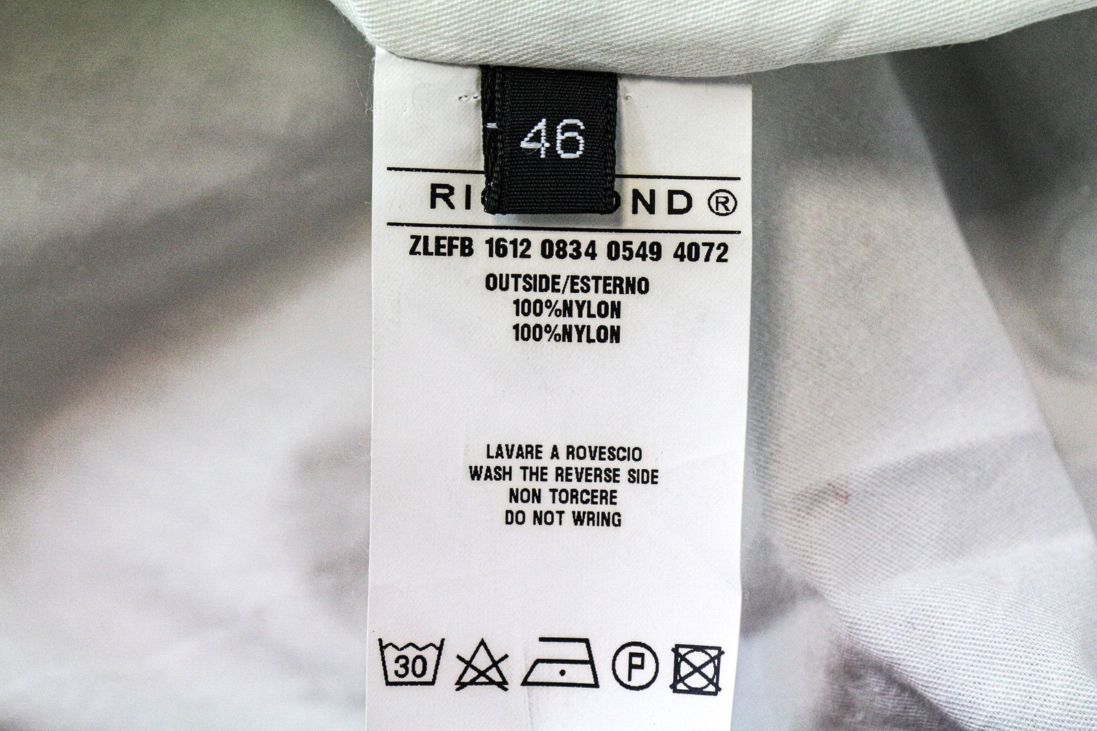 RICHMOND Men's Jacket IT46 Navy Blue Baseball Ribbed Lined Designer High Neck