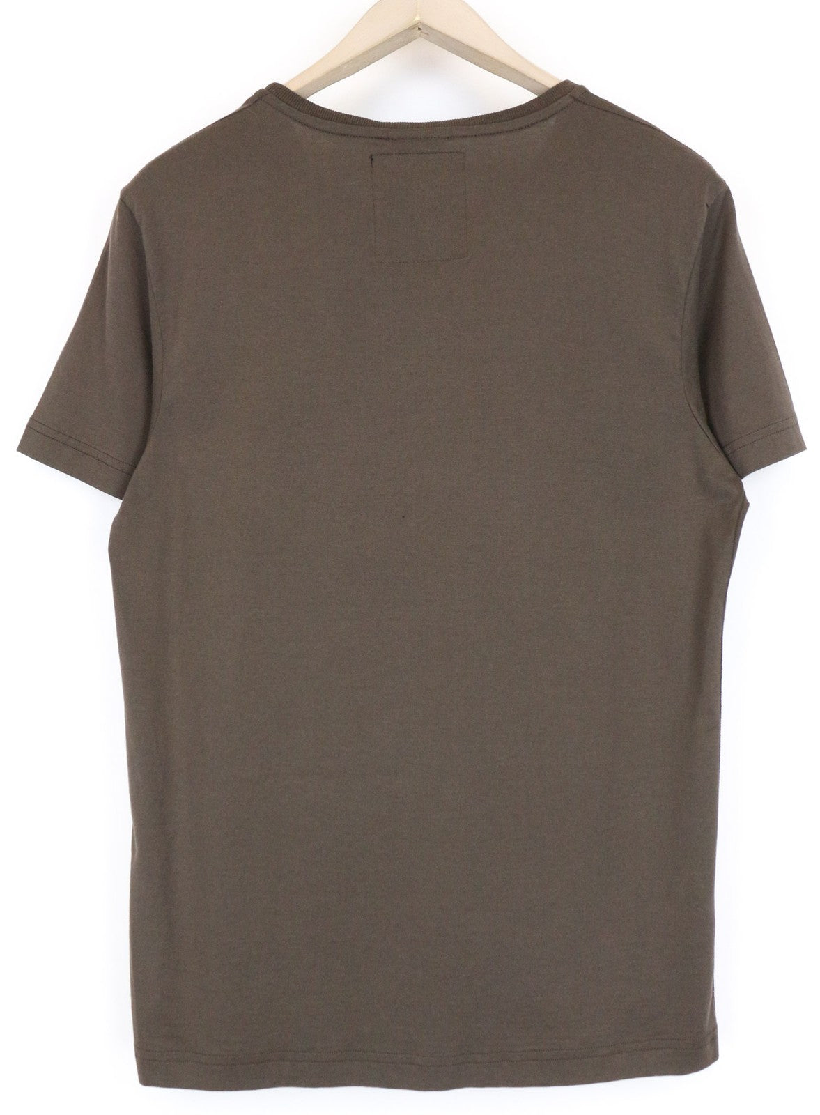 RICHMOND Men's T-Shirt L Brown Cotton Pullover Skull Logo Short Sleeved Casual