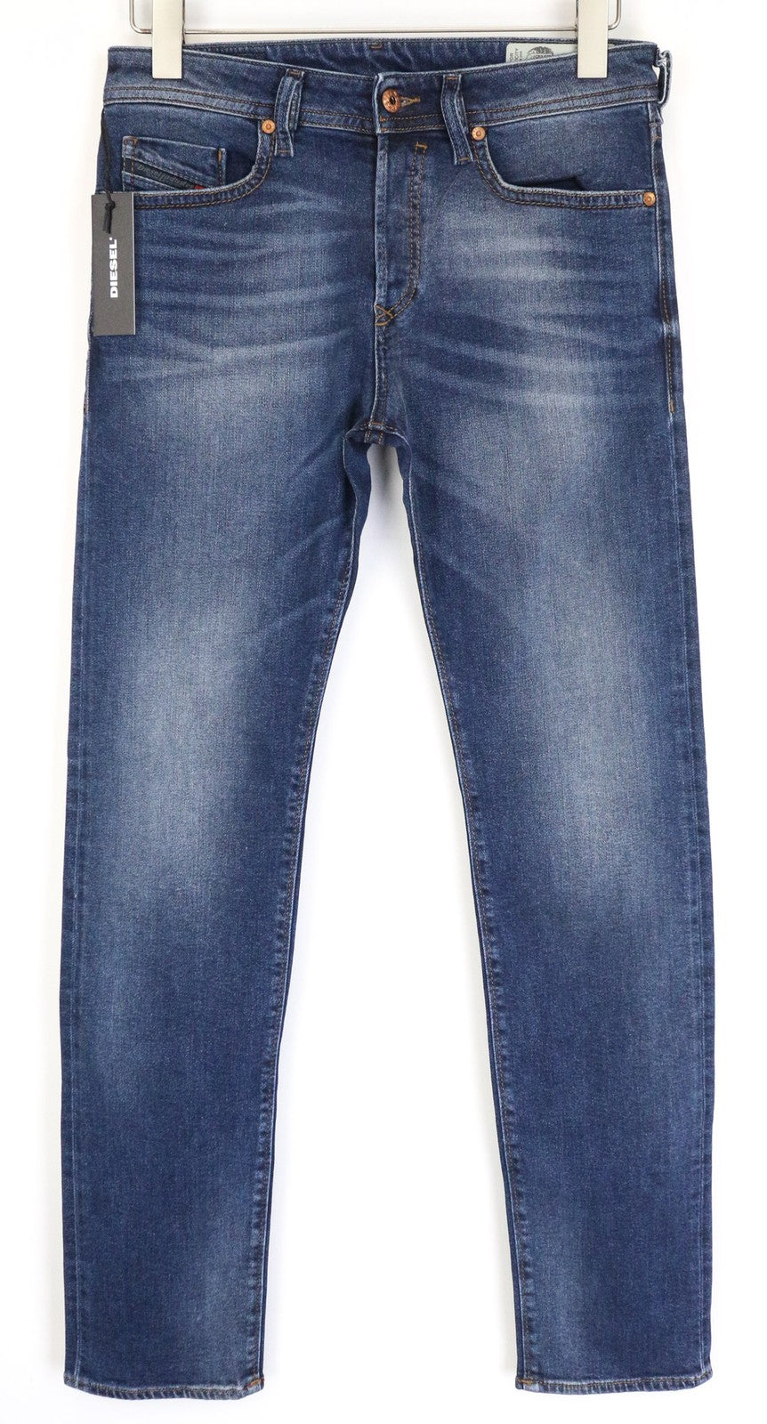 DIESEL Buster 084NS Men's Jeans W28/L32 Blue Tapered Slim Cotton Stretch Washed