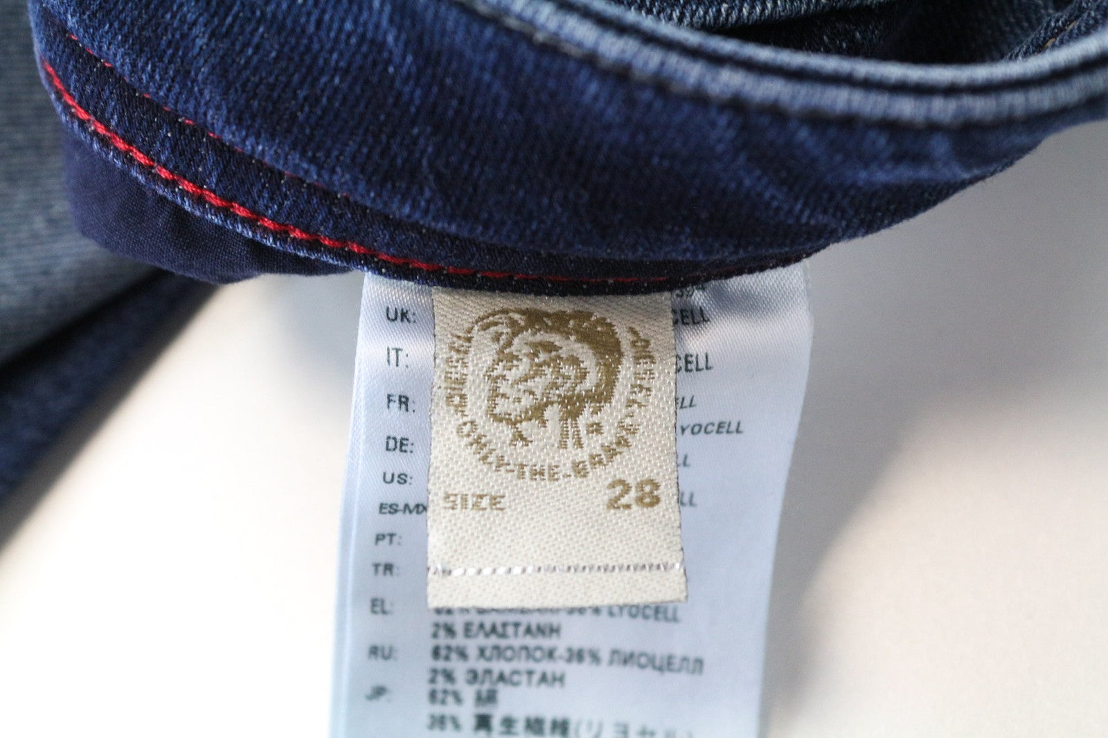 DIESEL Buster 084NS Men's Jeans W28/L32 Blue Tapered Slim Cotton Stretch Washed