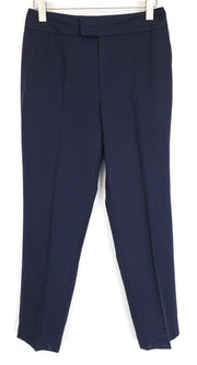 SUISTUDIO Lane Women's Trousers UK14R Blue Pleated Pure Wool Tailored Classic