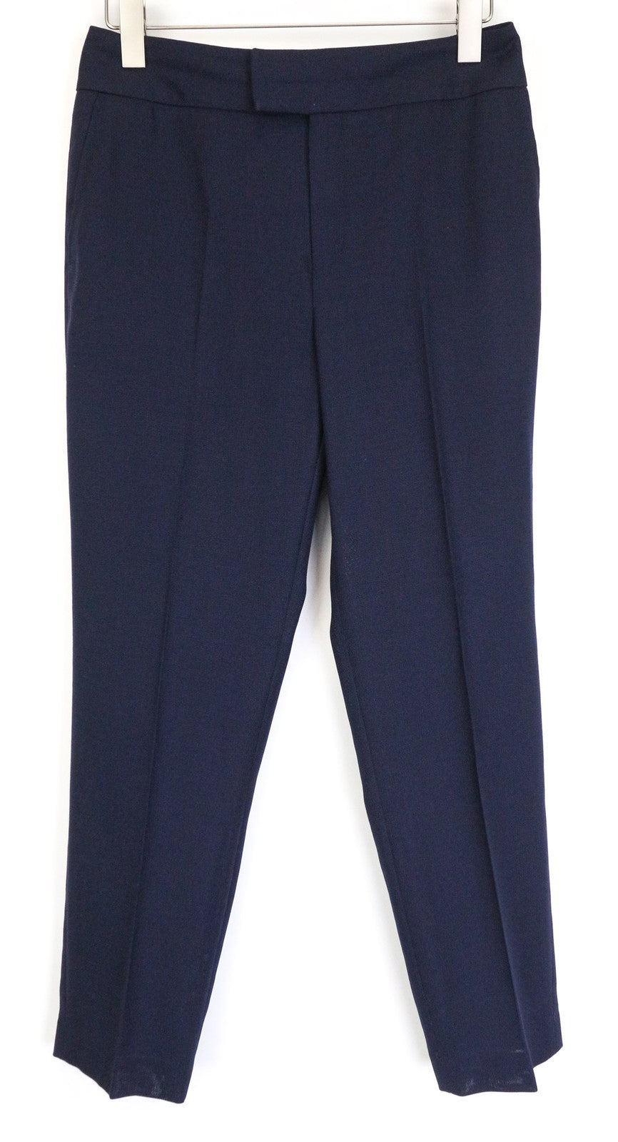 SUISTUDIO Lane Women's Trousers UK14R Blue Pleated Pure Wool Tailored Classic