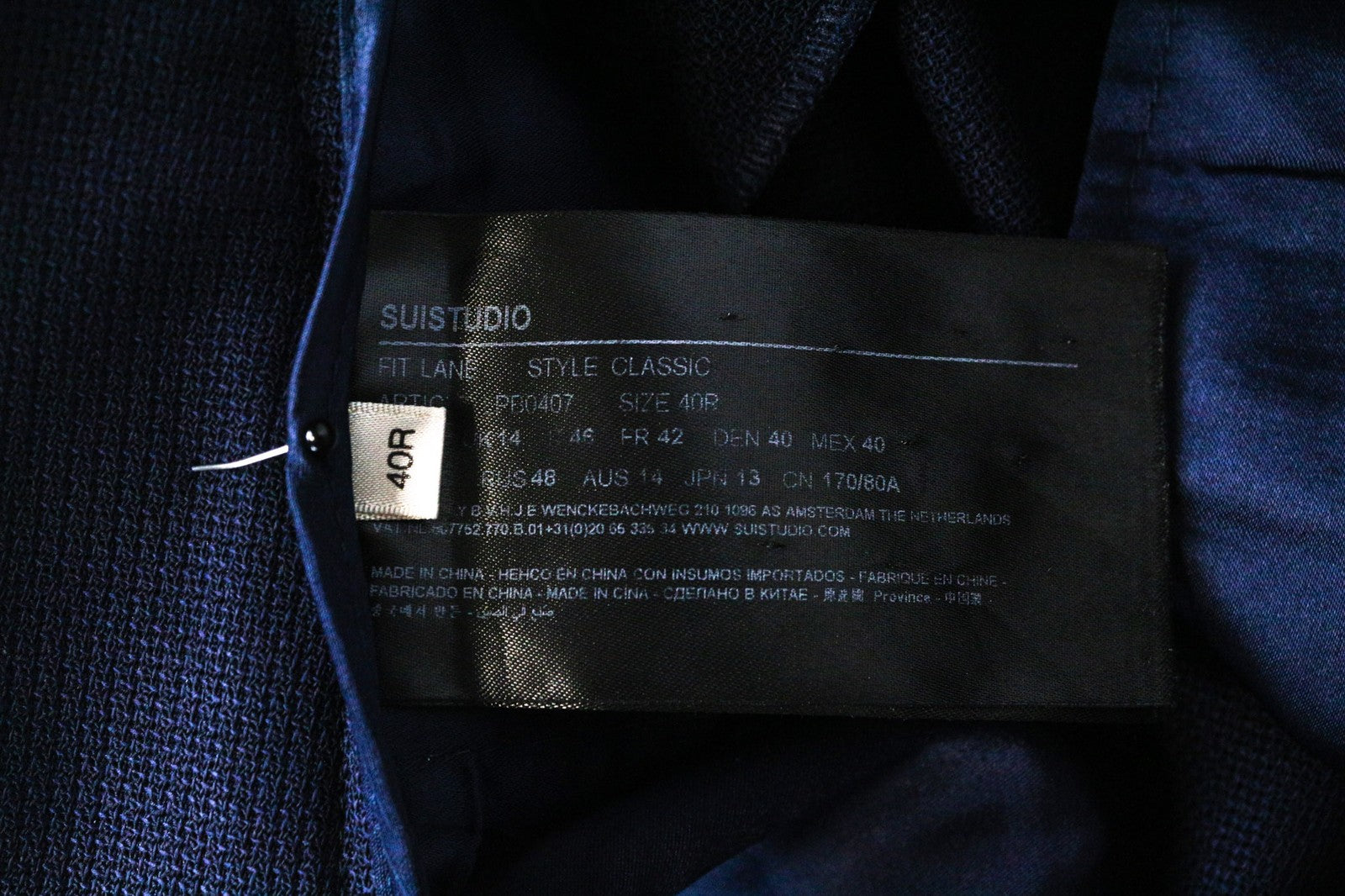 SUISTUDIO Lane Women's Trousers UK14R Blue Pleated Pure Wool Tailored Classic