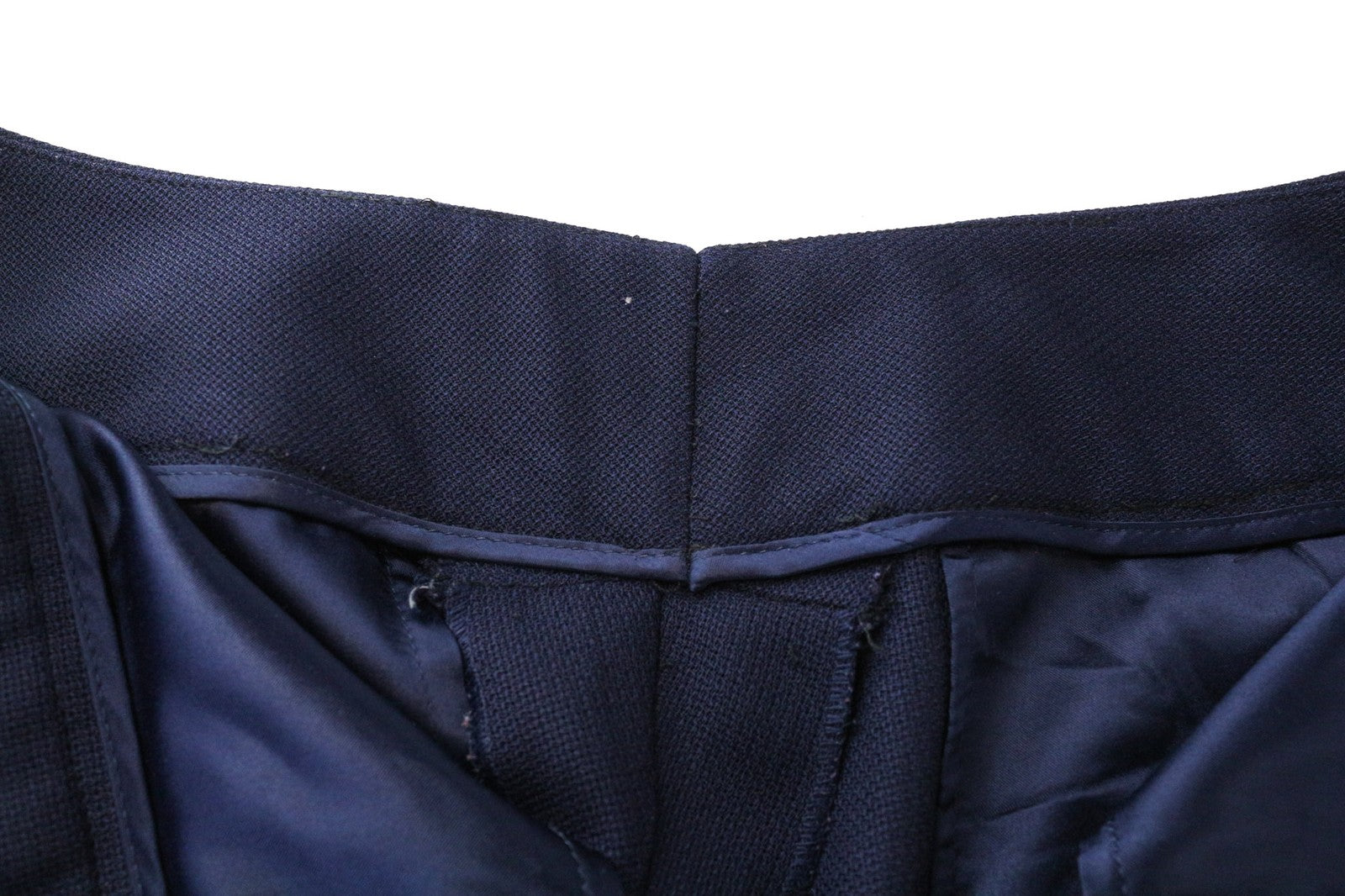 SUISTUDIO Lane Women's Trousers UK14R Blue Pleated Pure Wool Tailored Classic