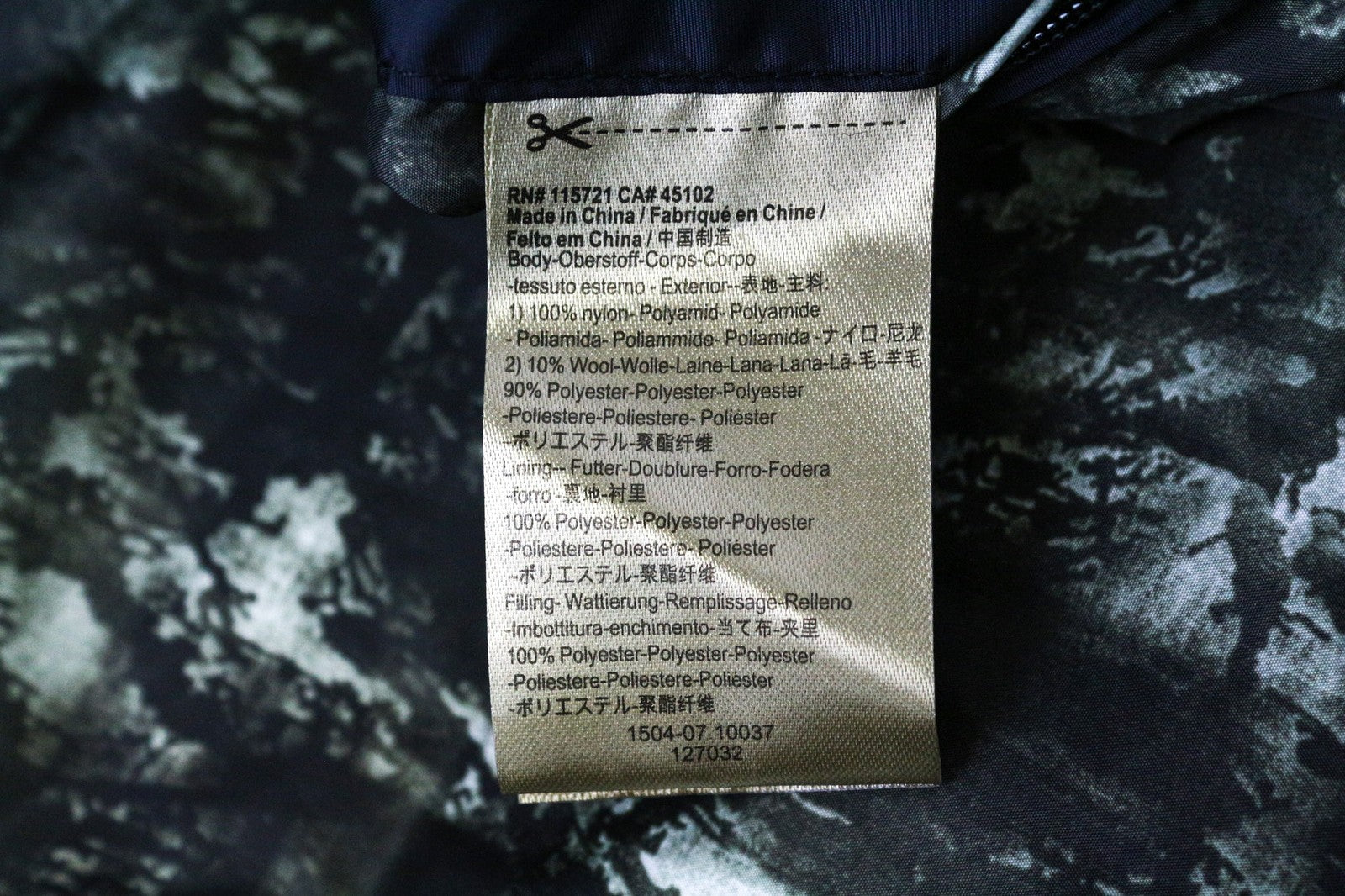 SCOTCH & SODA Men's Puffer Jacket XL Grey Wool Blend Padded Hooded Melange