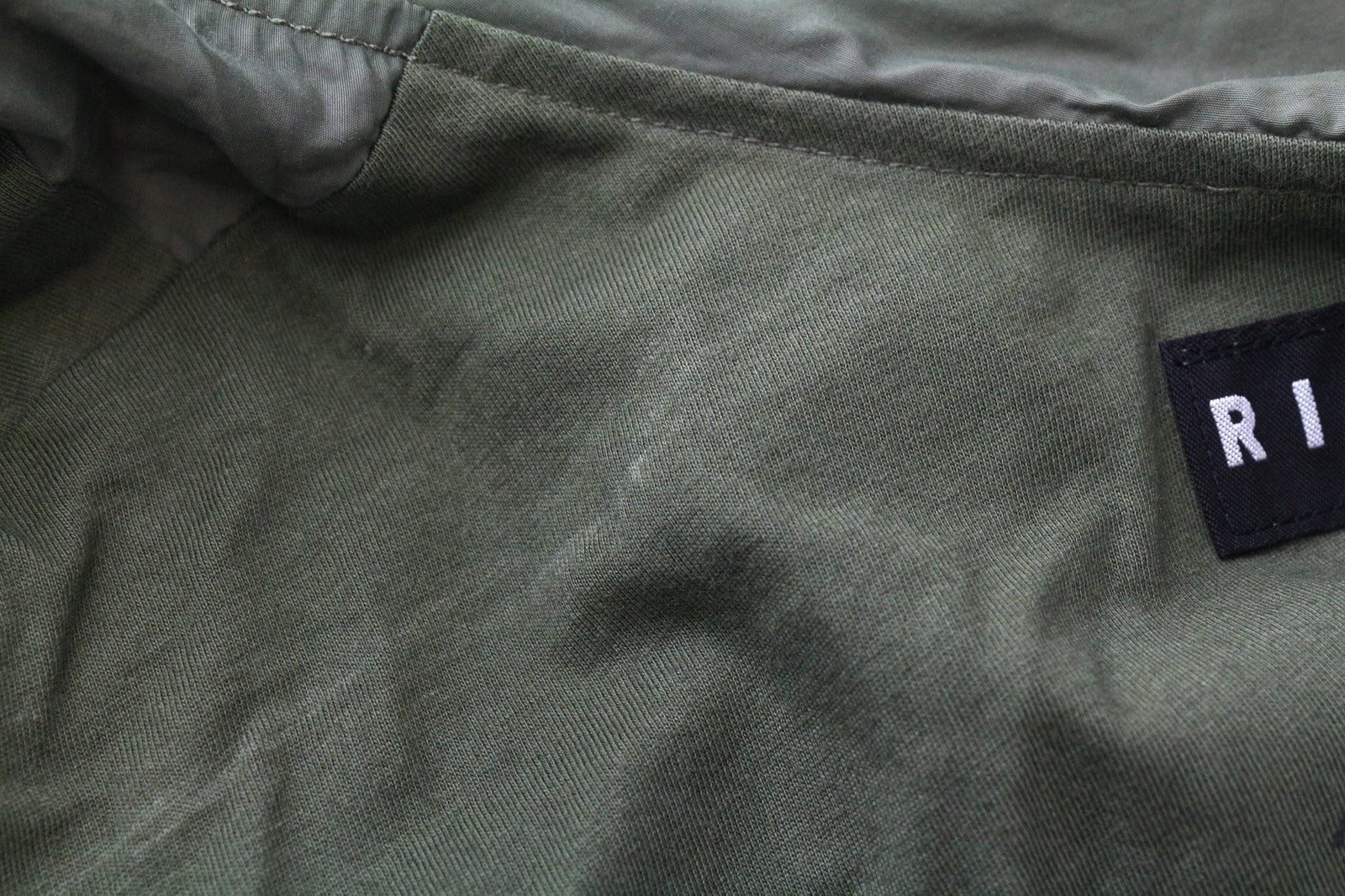 RICHMOND Men's Jacket IT48 Olive Green Hooded Windbreaker Ribbed Logo Casual