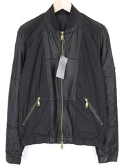 RICHMOND Men's Jacket IT48 Black Designer Bomber Lightweight Patched Classic