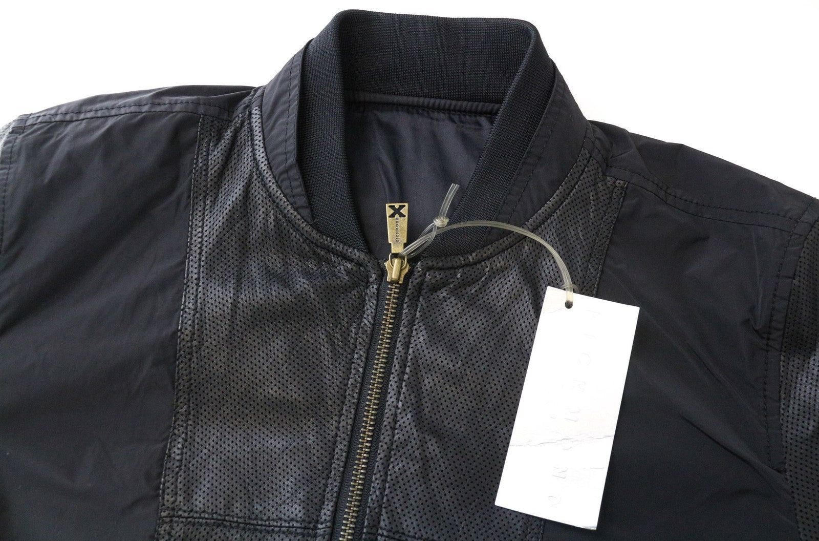 RICHMOND Men's Jacket IT48 Black Designer Bomber Lightweight Patched Classic