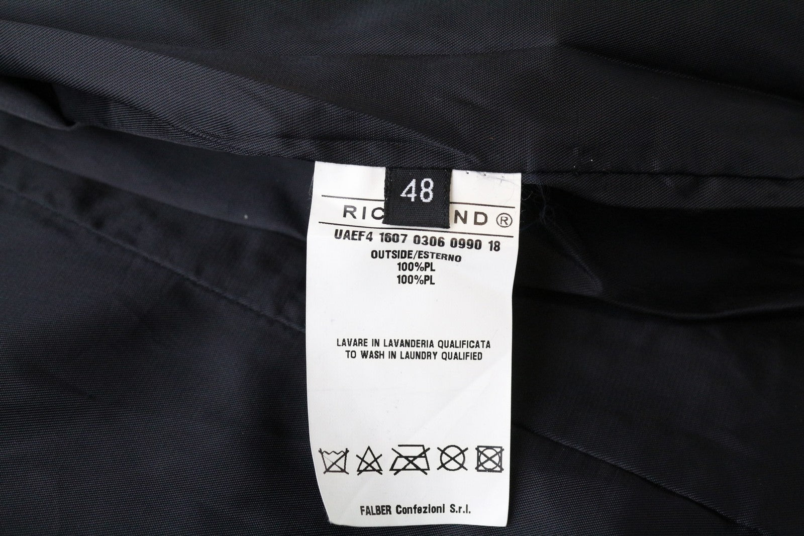 RICHMOND Men's Jacket IT48 Black Designer Bomber Lightweight Patched Classic