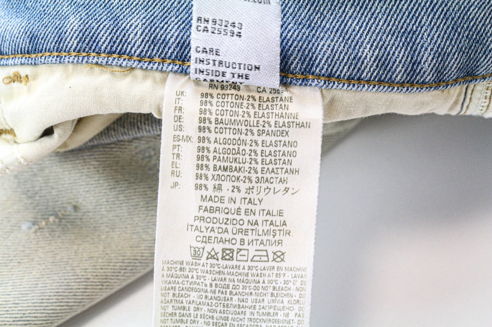 DIESEL D-Eetar 081AK Men's Jeans W34/L32 Blue Carrot Slim Distressed Stretch