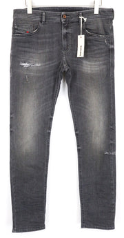 DIESEL Thommer 069DM Men's Jeans W34/L32 Grey Skinny Slim Stretch Distressed