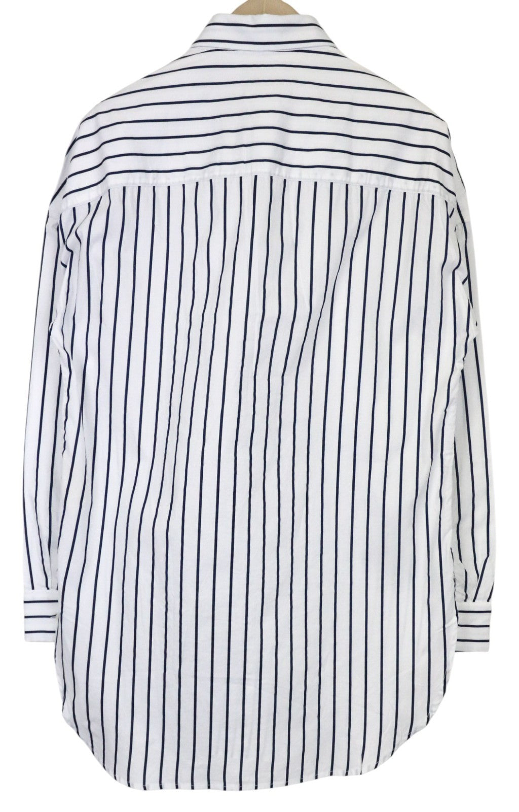 SCOTCH & SODA Men's Shirt M White Pure Cotton Pinstripe Long Classic Fitted