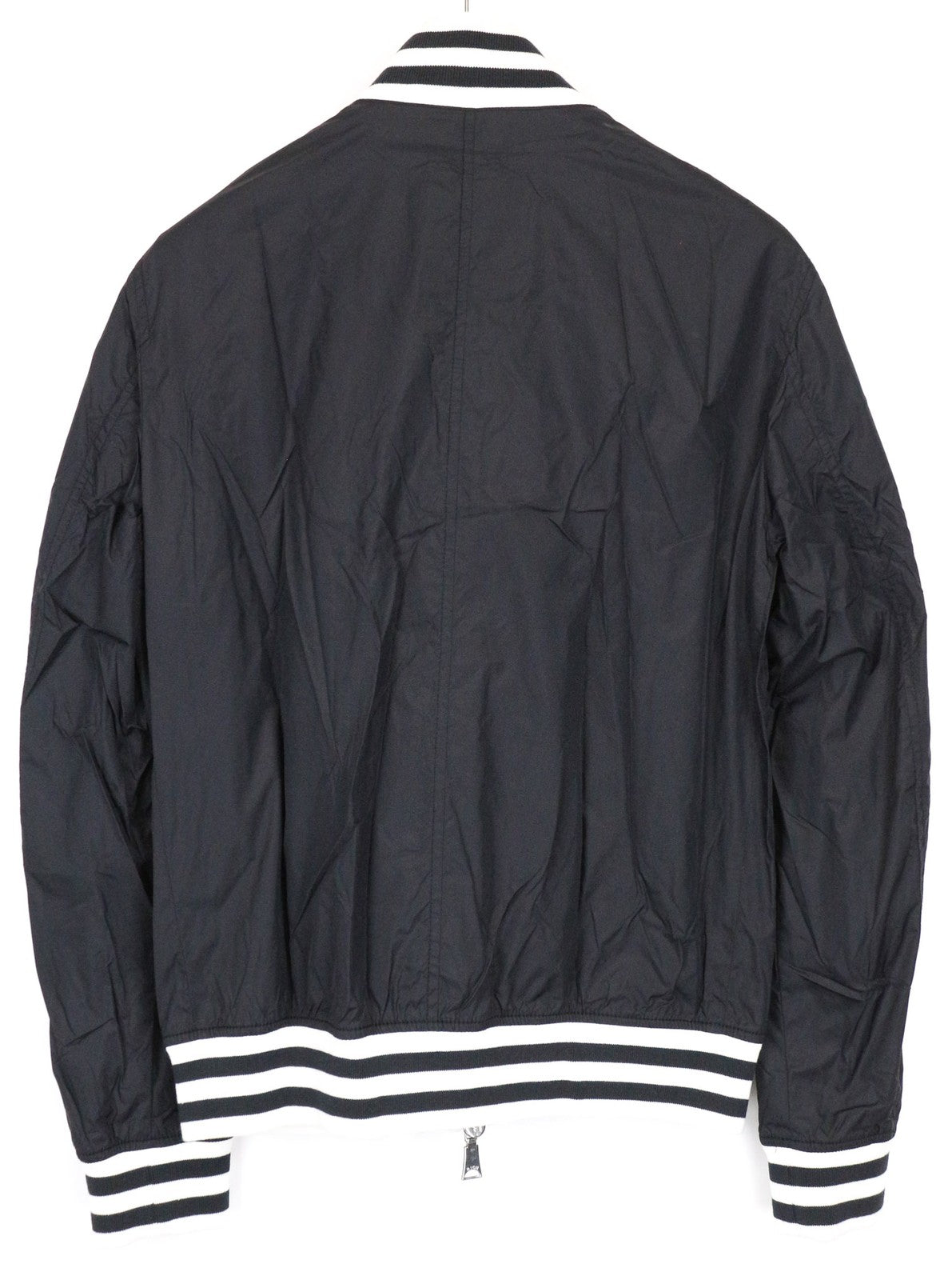 RICHMOND Men's Jacket 48 Black Casual Bomber Zipped Lightweight Long Sleeve