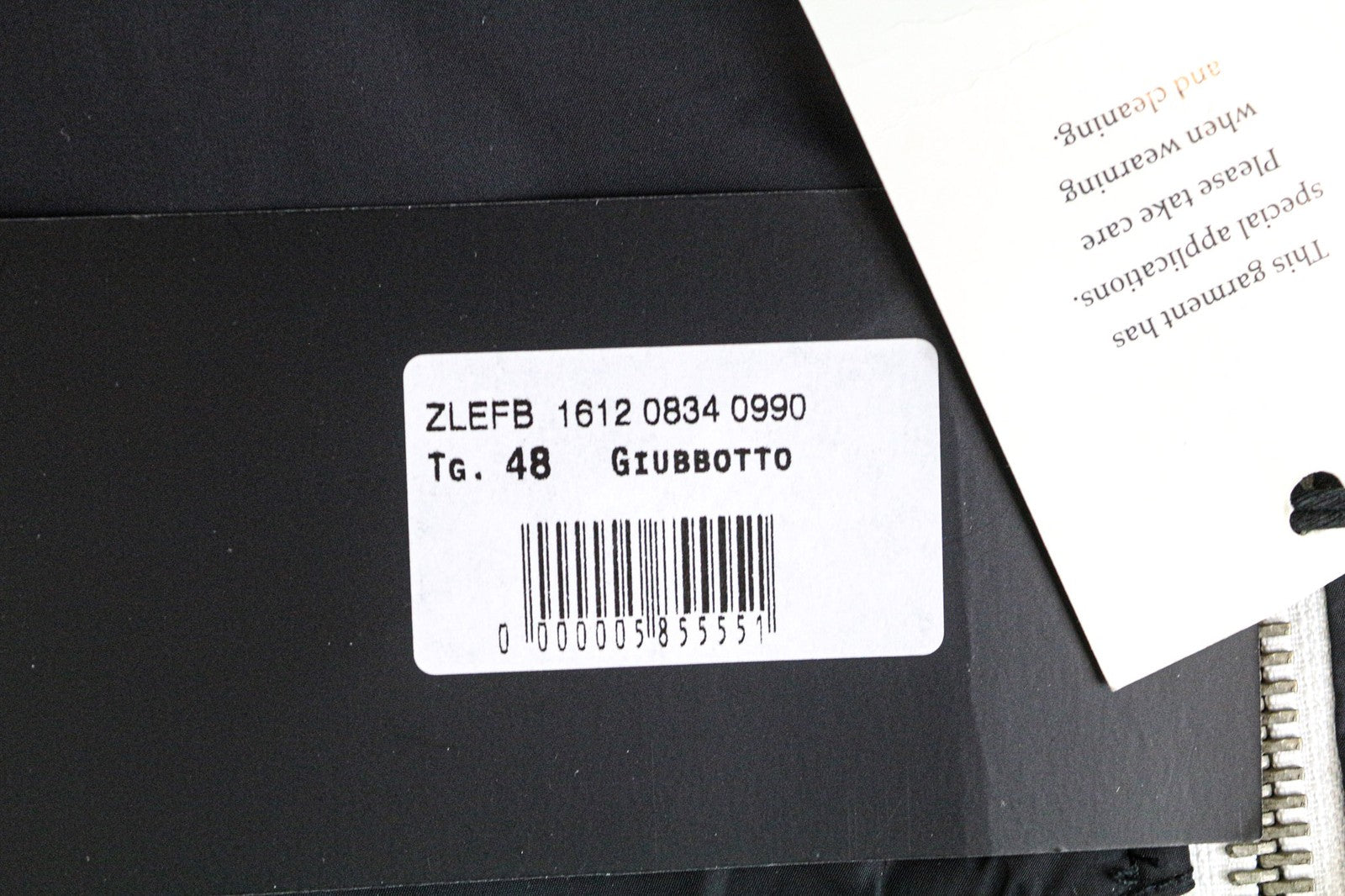 RICHMOND Men's Jacket 48 Black Casual Bomber Zipped Lightweight Long Sleeve