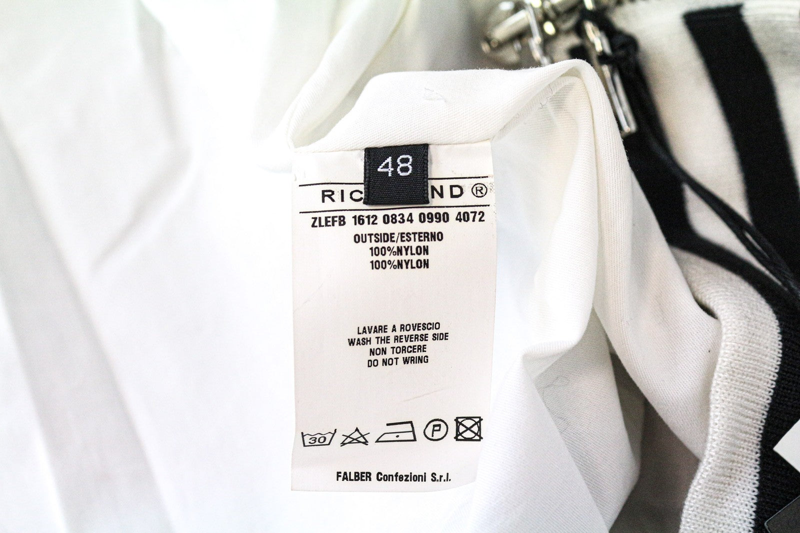 RICHMOND Men's Jacket 48 Black Casual Bomber Zipped Lightweight Long Sleeve