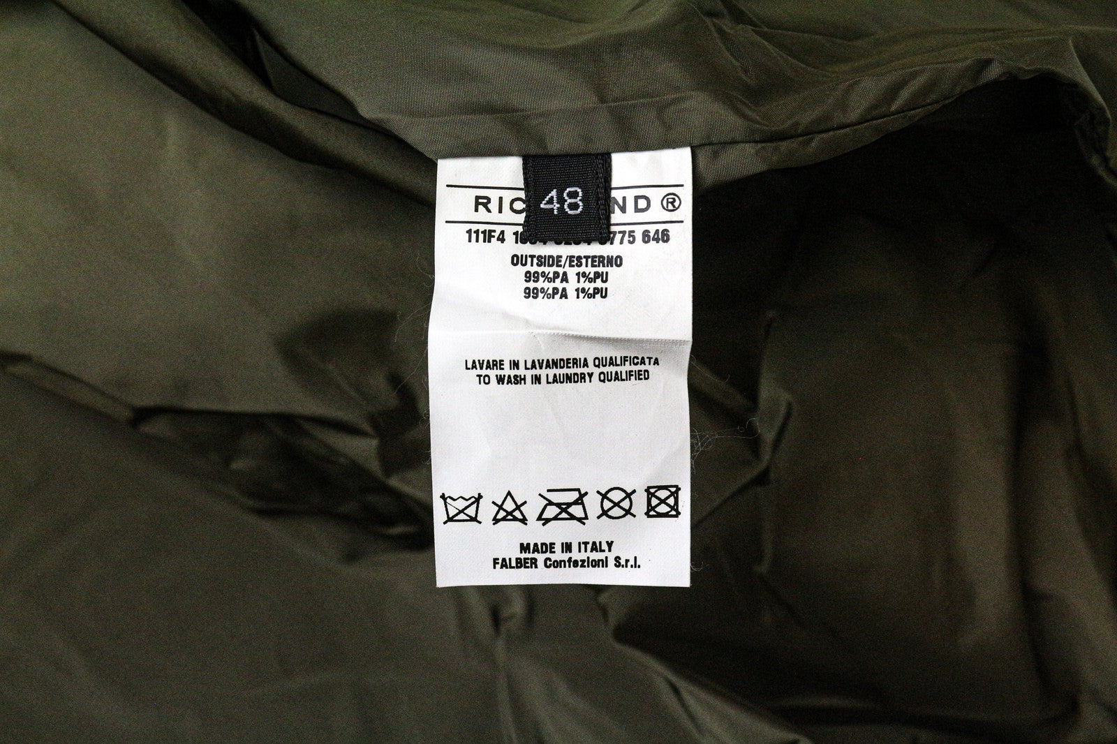 RICHMOND Men's Jacket 48 Green Casual Lightweight Single-Breasted Collared