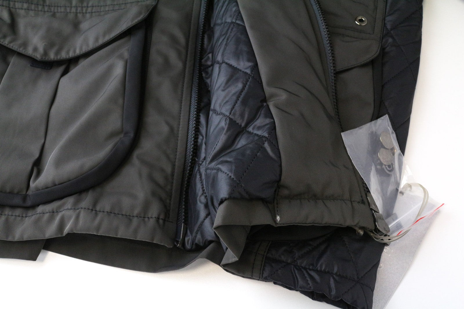 RICHMOND Men's Jacket 54 Grey Brown Lined Single-Breasted Zipped Pocketed