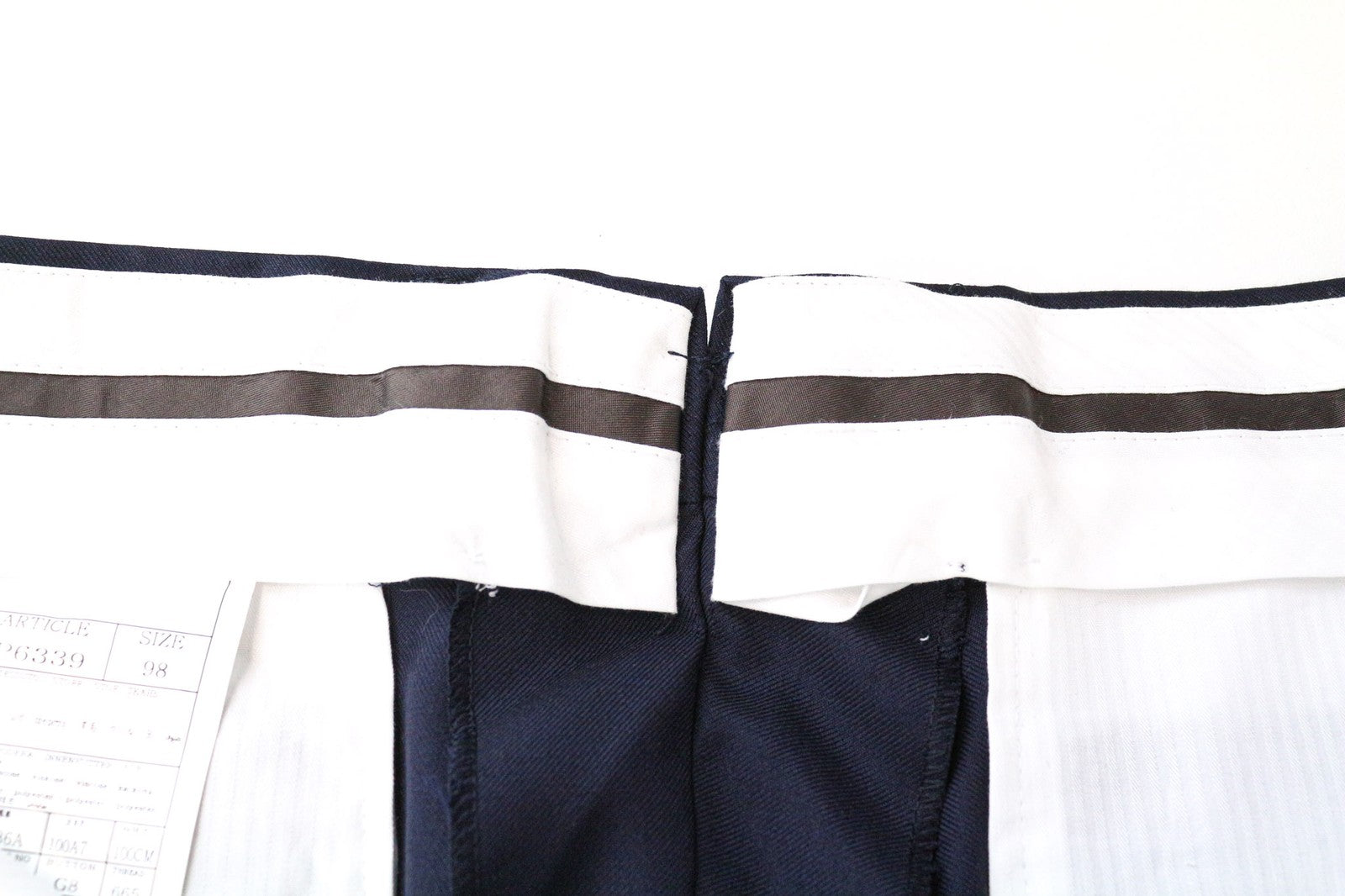 SUITSUPPLY Brescia Men's Trousers UK40L Navy Pleated Wool Lined Classic Fit