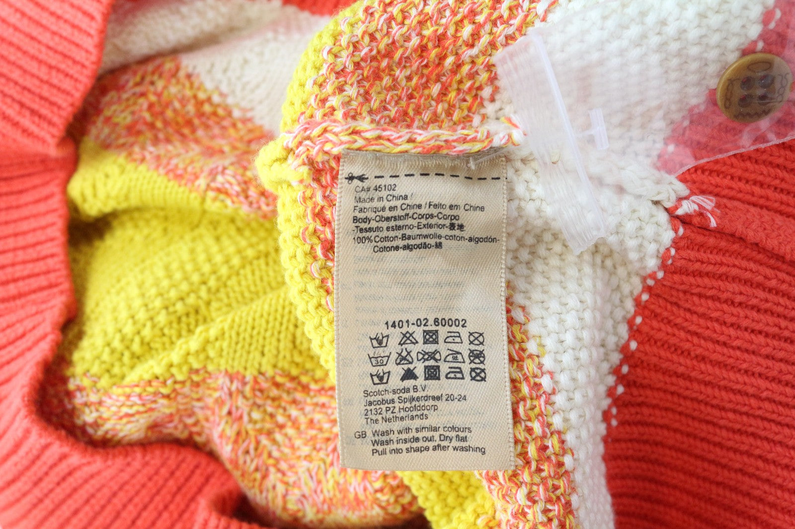 SCOTCH & SODA Ams Couture Men's Jumper L Orange Cotton Knit Long Sleeve