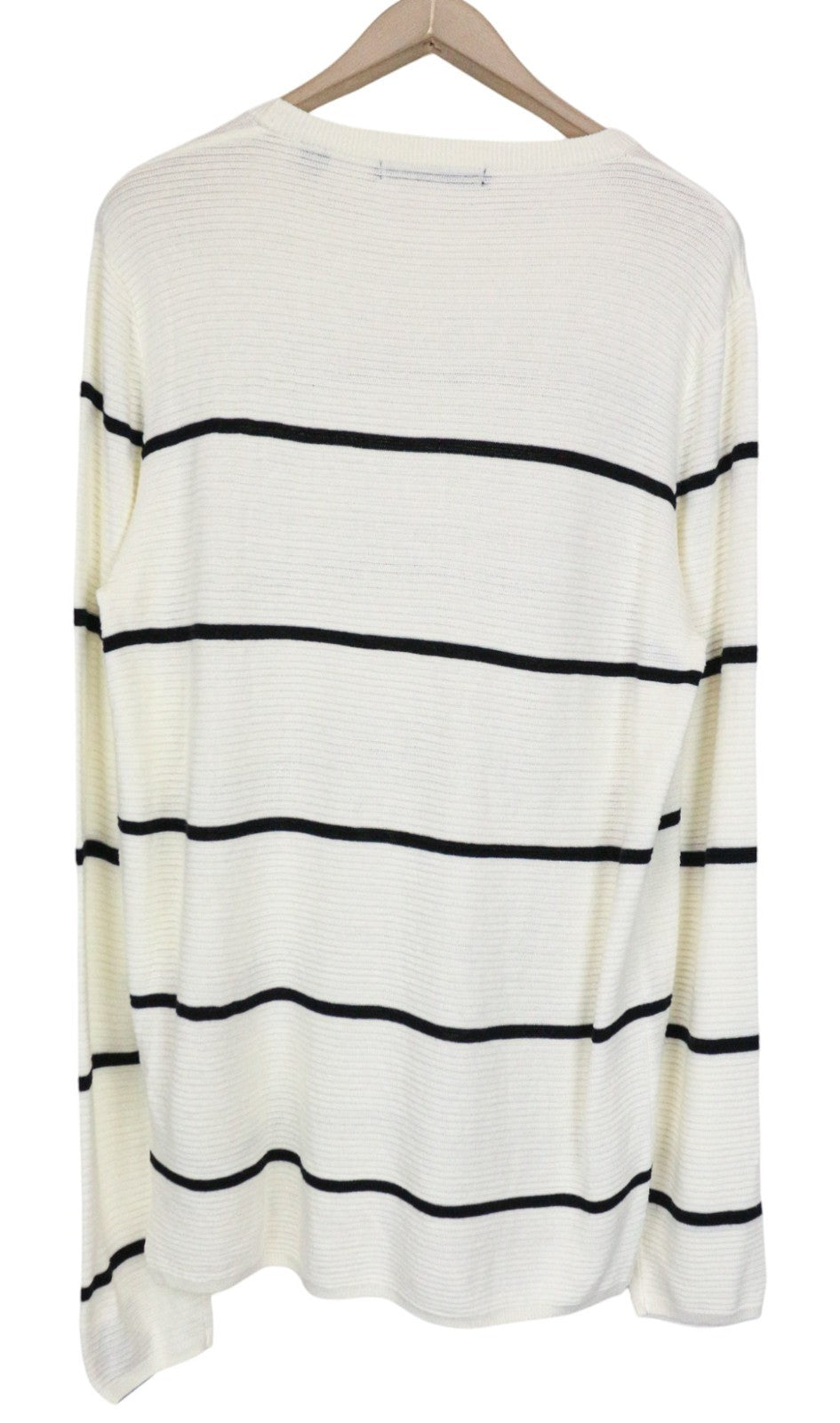 SCOTCH & SODA Ams Couture Men's Sweatshirt L Off-White Striped Cotton