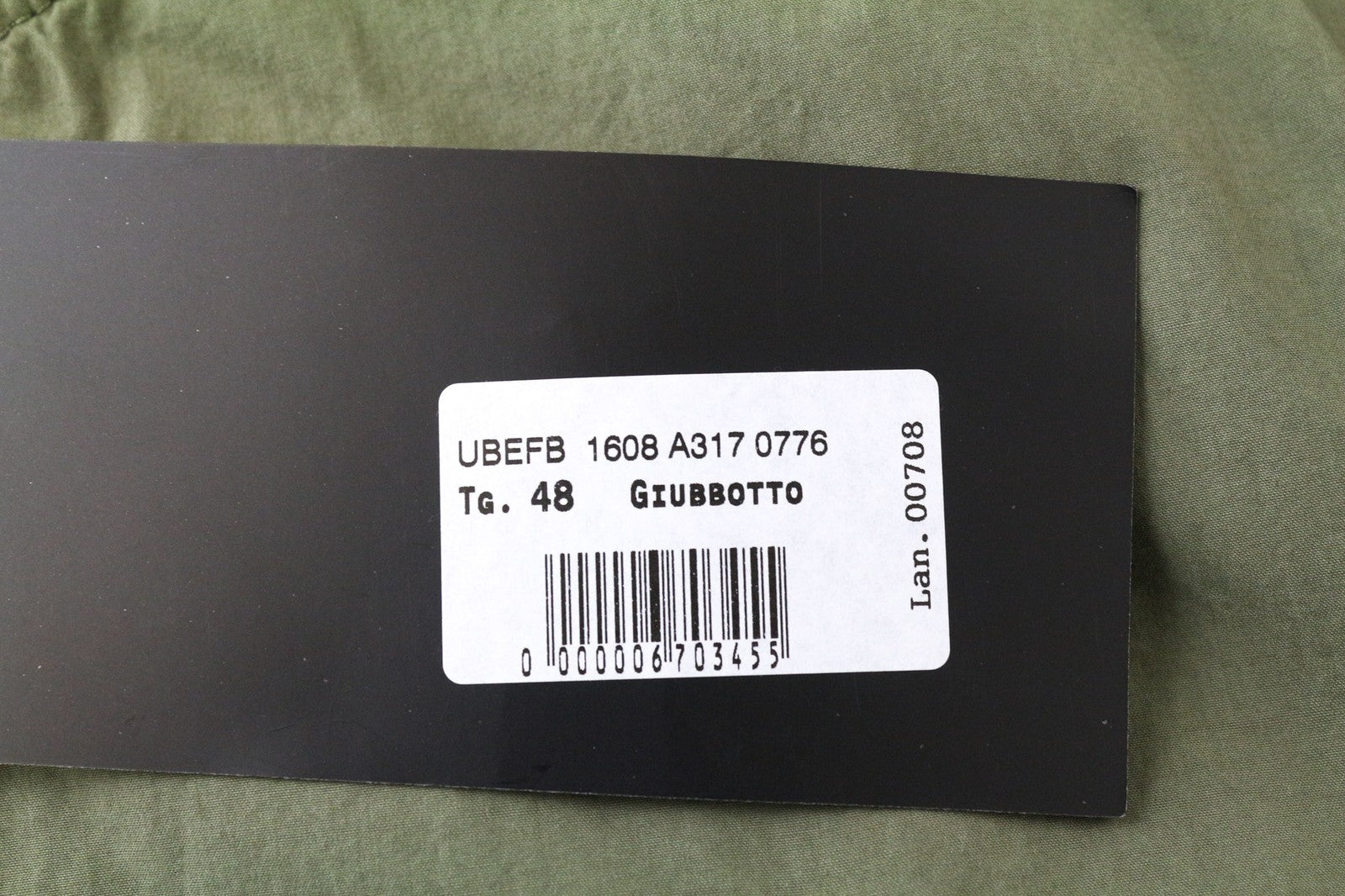 RICHMOND Men's Jacket IT48 Olive Green Pure Cotton Bomber Designer Patched