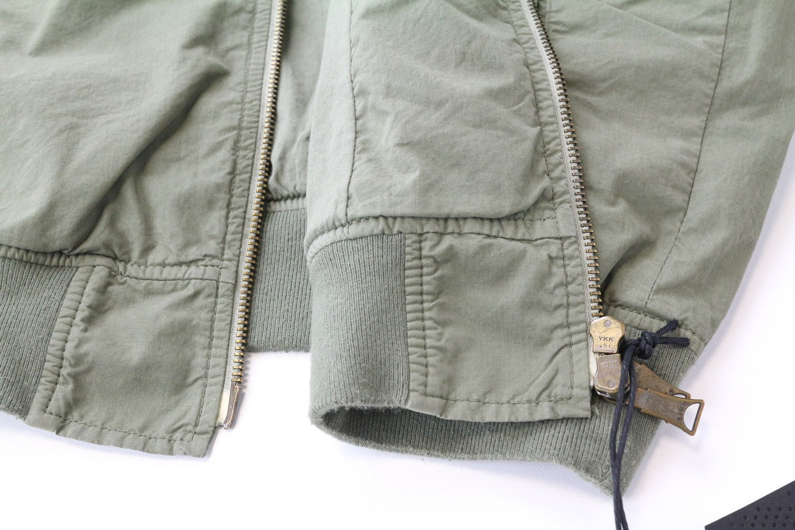 RICHMOND Men's Jacket IT48 Olive Green Pure Cotton Bomber Designer Patched