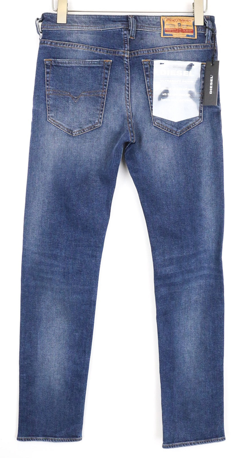 DIESEL Buster 084NS Men's Jeans W28/L32 Blue Slim Tapered Regular Fit Stretch