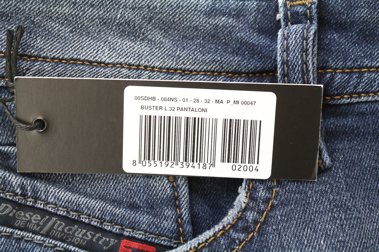 DIESEL Buster 084NS Men's Jeans W28/L32 Blue Slim Tapered Regular Fit Stretch