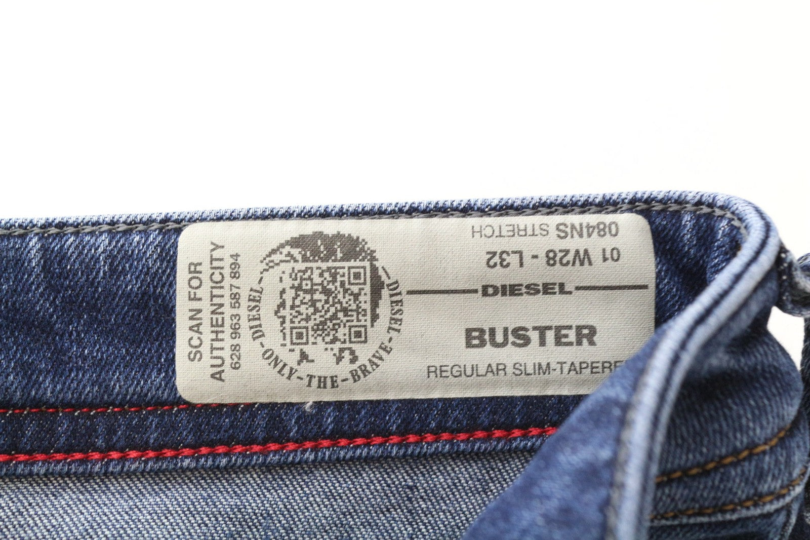 DIESEL Buster 084NS Men's Jeans W28/L32 Blue Slim Tapered Regular Fit Stretch