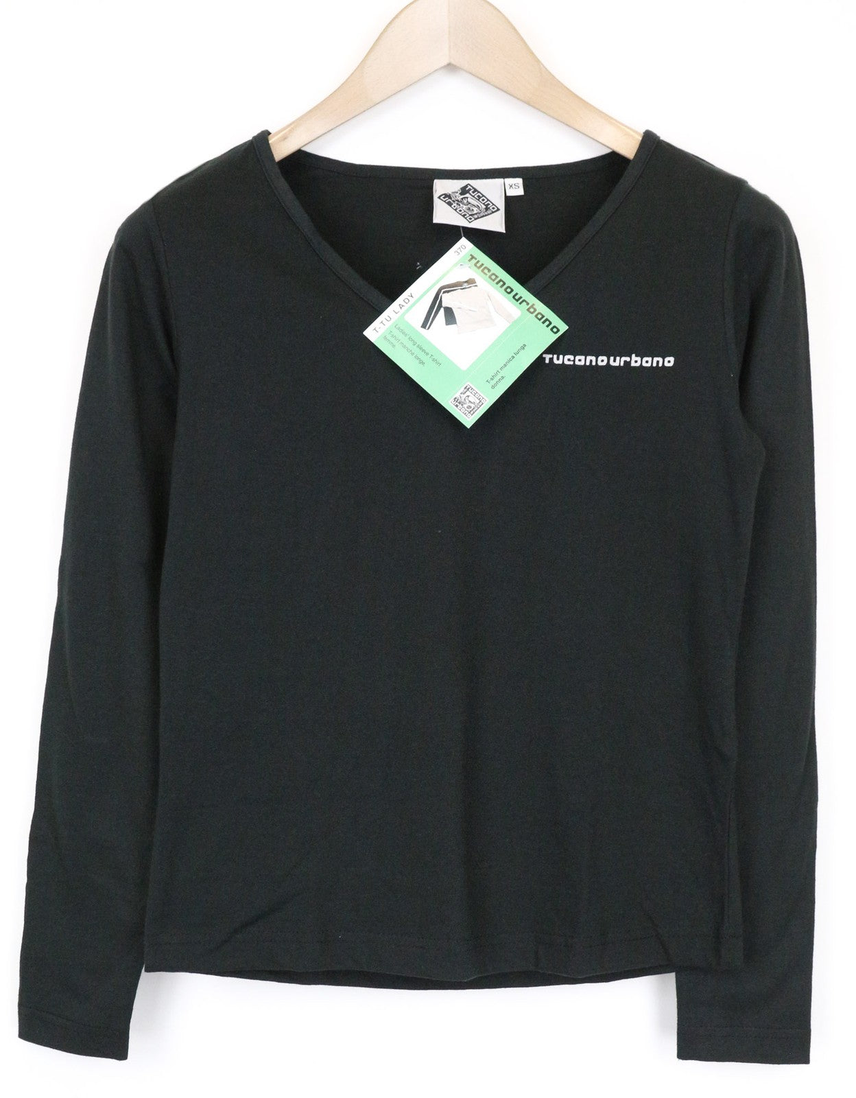 TUCANO URBANO T-TU Lady Women's T-Shirt M Black Reflective V-Neck Scooter