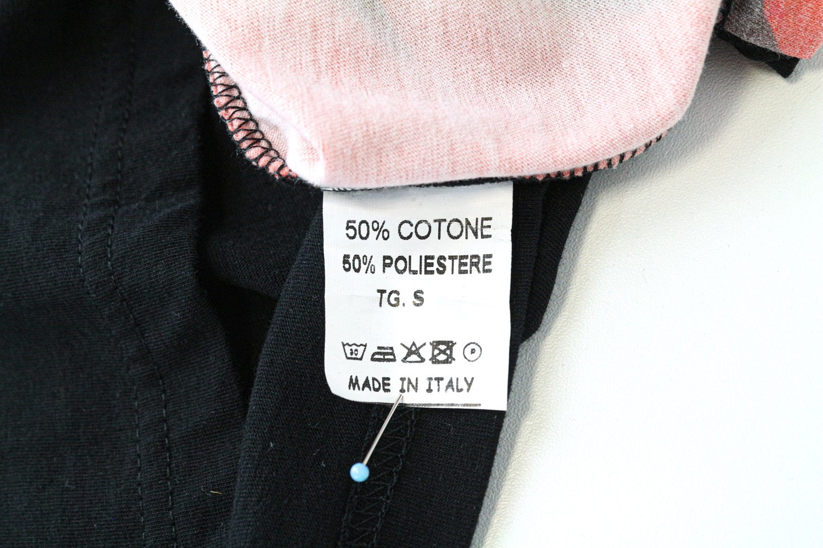 VKING Rose Men's T-Shirt S Black Jersey Floral Cotton Blend Graphic Pattern