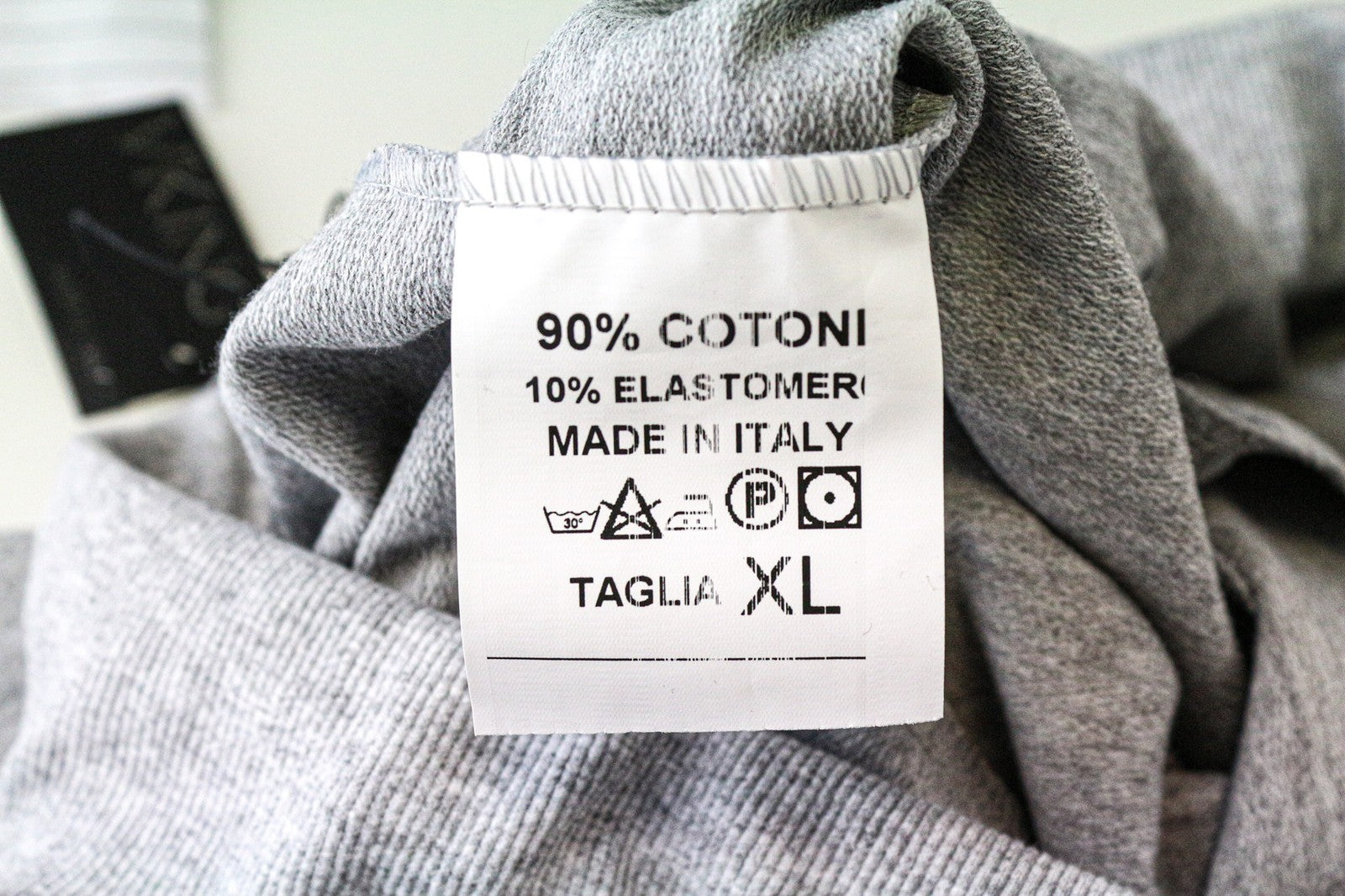 VKING Men's Shorts XL Grey Cotton Stretch Drawstring Pull-On Ripped Logo Faded