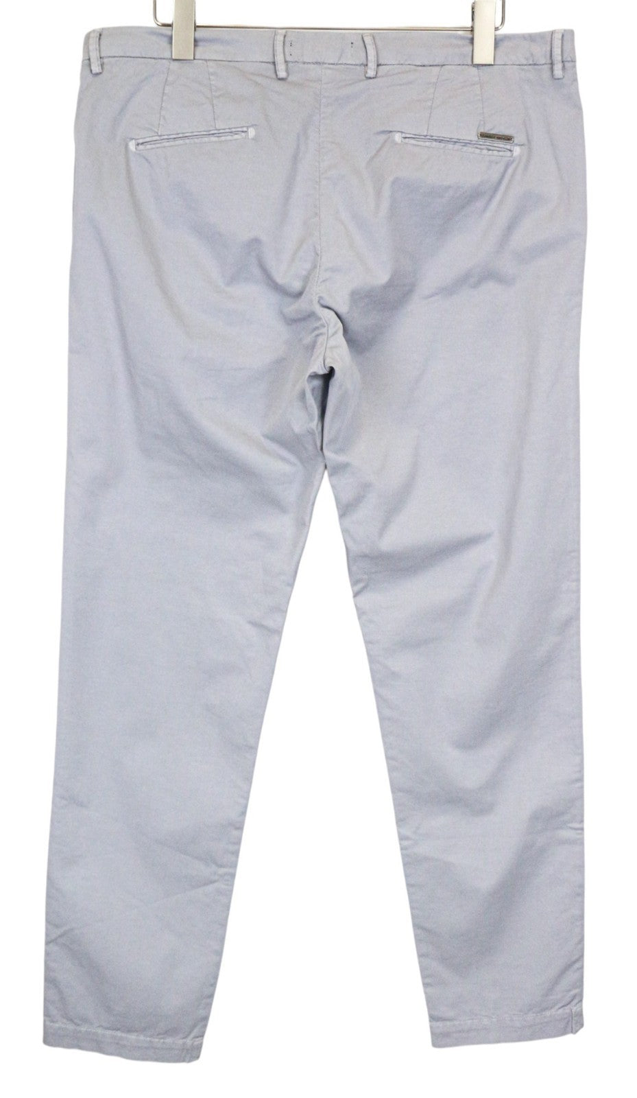 FRANKIE MORELLO Grigio Chiaro Men's Trousers 54 Light Grey Stretch Cotton Casual