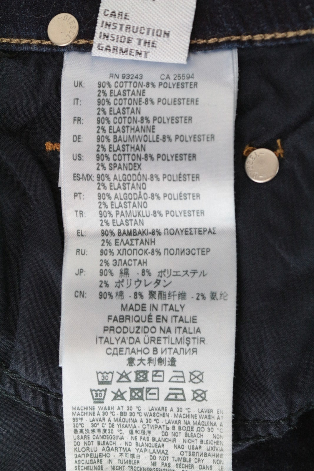 DIESEL D-Ollies-NE 069IE Women`S W26 Jogg Washed Blue Slim Stretch Jeans