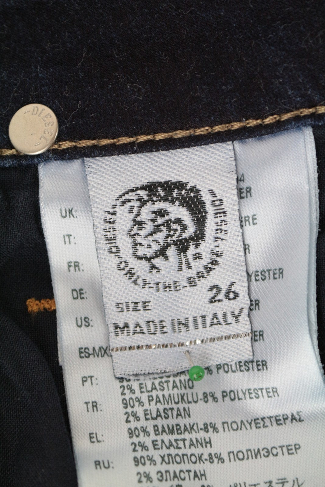 DIESEL D-Ollies-NE 069IE Women`S W26 Jogg Washed Blue Slim Stretch Jeans