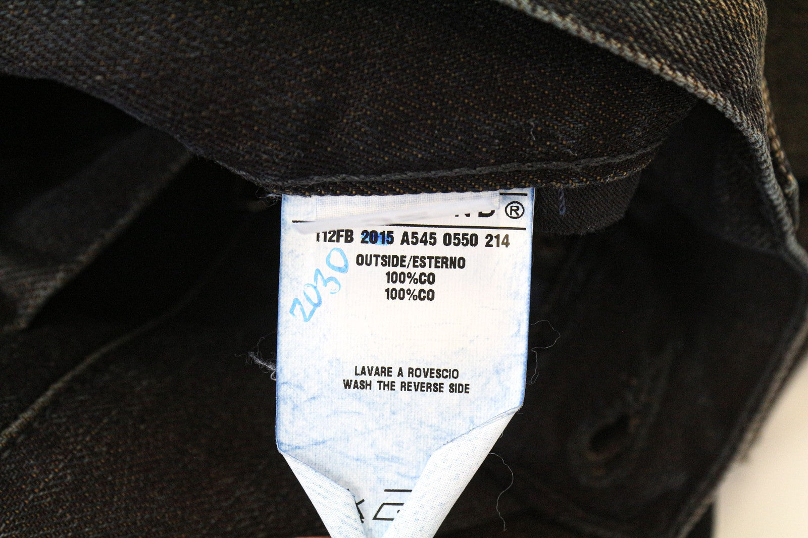 RICHMOND Men's Jeans W32 Dark Blue Aged Look Skinny Low Waist Pure Cotton