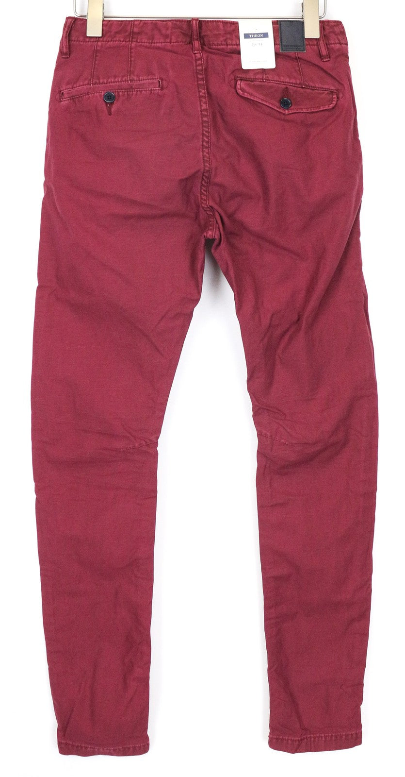 SCOTCH & SODA Theon Men's Trousers W29/L34 Purple Slim Cotton Dyed Tapered