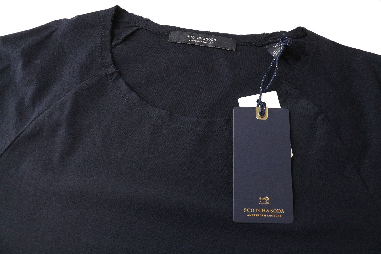 SCOTCH & SODA Ams Couture Men's Long Shirt M Black Cotton Long Sleeve Relaxed