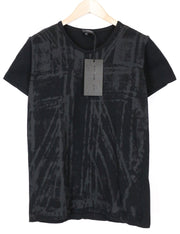 RICHMOND Men's T-Shirt L Black Logo Cotton Stretch Short Sleeve Pullover