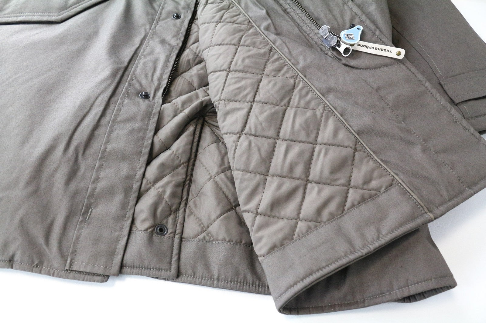 TUCANO URBANO Robin Men's Coat L Brown Moto Trench Cotton Thermal Lined