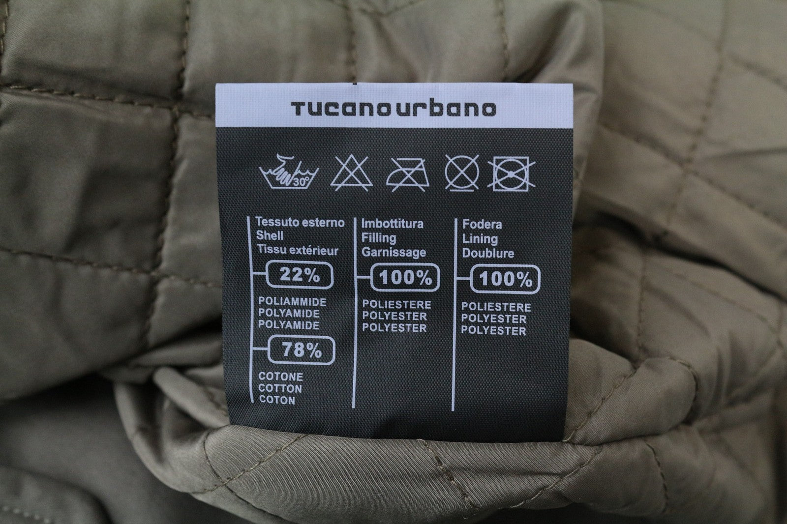 TUCANO URBANO Robin Men's Coat L Brown Moto Trench Cotton Thermal Lined