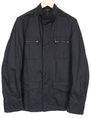 RICHMOND Men's Jacket UK16 Navy Cotton Blend Lightweight Zipped Outerwear