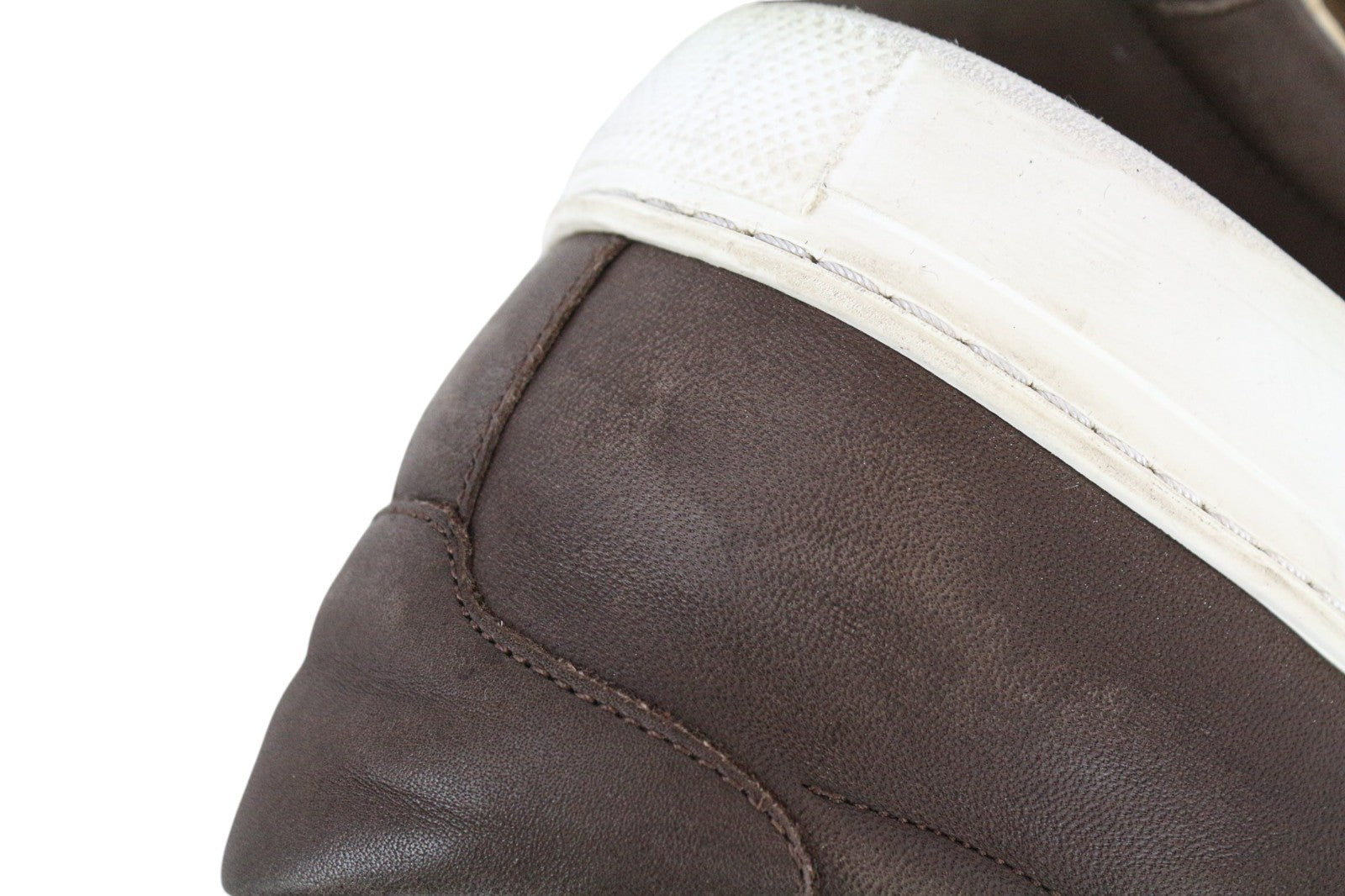 SUITSUPPLY Men Trainers EU43 Brown Genuine Leather Laced Casual Low Sneakers