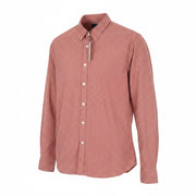 SCOTCH & SODA Men Shirt M Red Gingham Check Melange Button Up Spread Collar