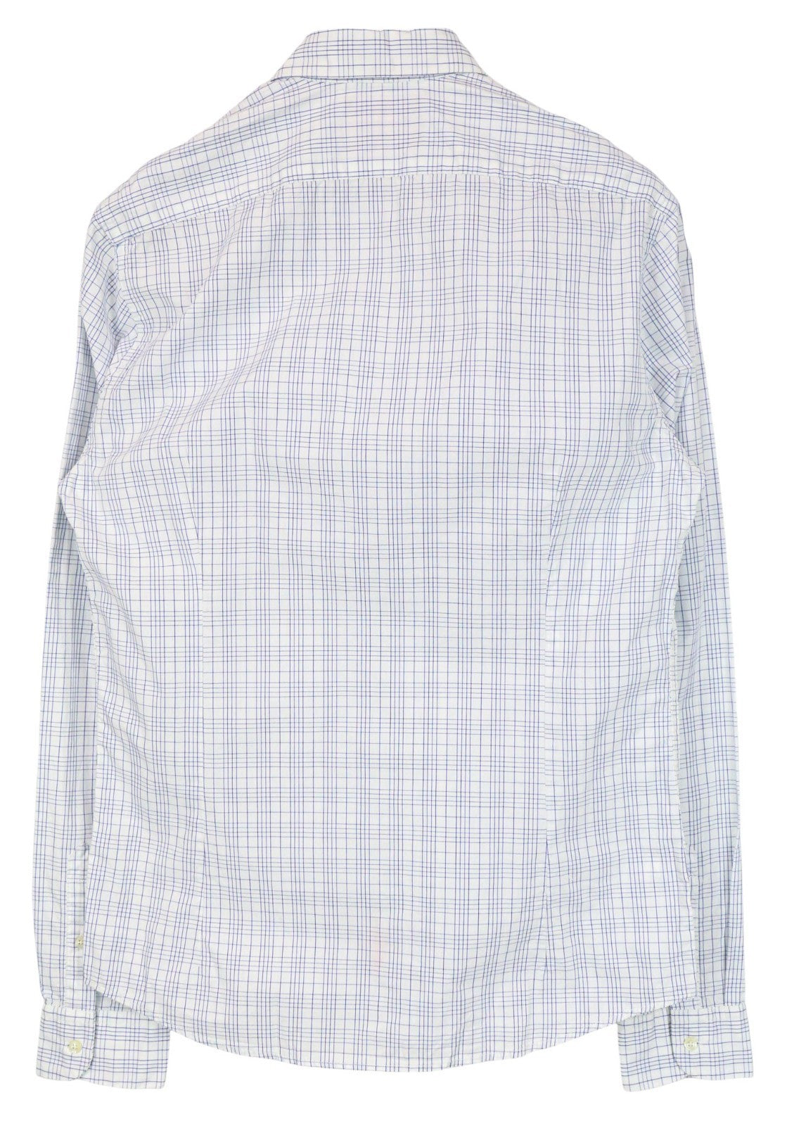 SCOTCH & SODA Men Shirt M Light Blue Slim Check Pure Cotton Melange Button Up